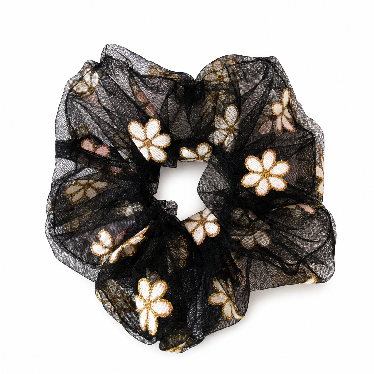 Pack de 12 scrunchies Negro Tralucido
