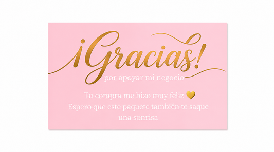 Tarjeta de Agradecimiento - Rosa 9x5cm