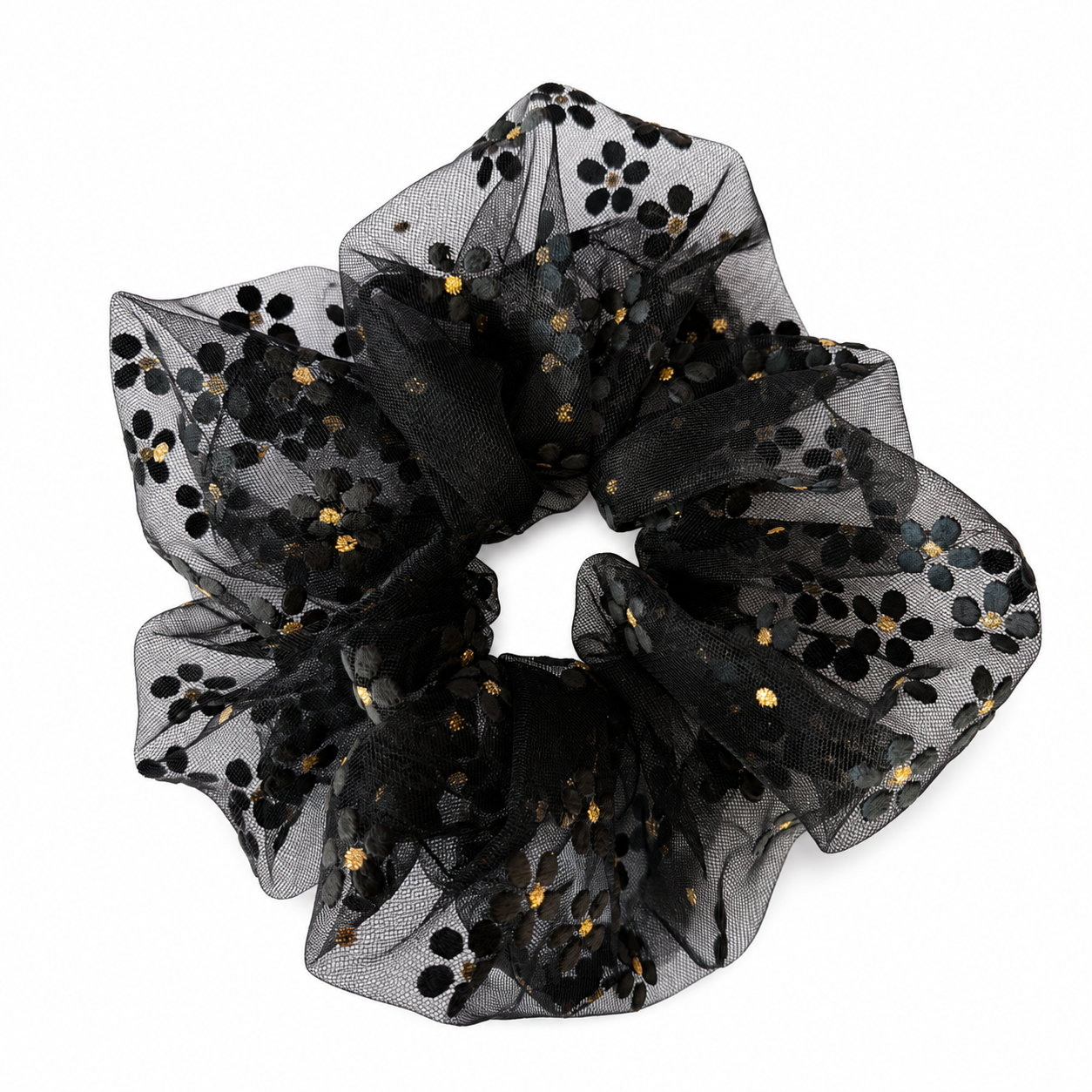 Pack de 12 scrunchies Negro Tralucido